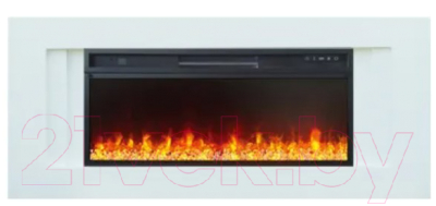 Каминокомплект Смолком Line V42 + Vision 42 LED (бьянко белый)