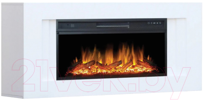 Каминокомплект Смолком Line V42 + Vision 42 LOG LED (бьянко белый)- фото2