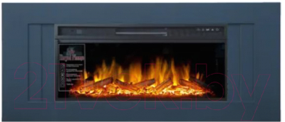 Каминокомплект Смолком Line V42 + Vision + 42 LOG LED (черный)- фото