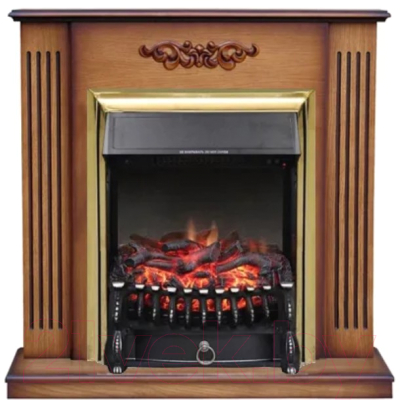 Каминокомплект Смолком Lumsden + Fobos FXM Brass BLT-999B-5M(BR) (дуб антик)