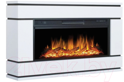 Каминокомплект Смолком Valerie V42 + Vision 42 LOG LED (бьянко белый)- фото2