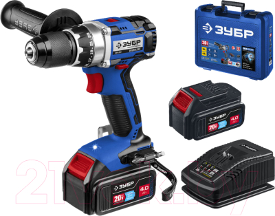 Аккумуляторная дрель-шуруповерт Зубр Профессионал / DB-201-42- фото