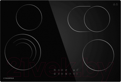 Электрическая варочная панель Maunfeld CVCE.774-SM.T-BK- фото