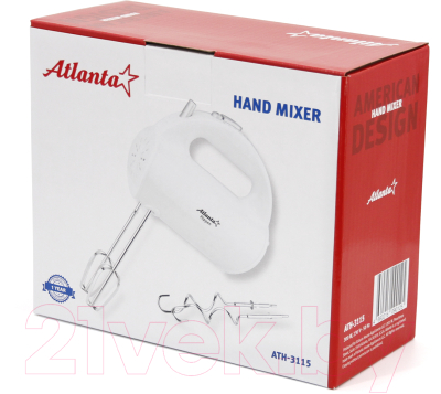 Миксер ручной Atlanta ATH-3115 (белый)- фото5