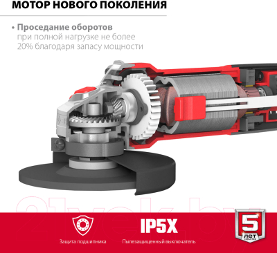 Угловая шлифовальная машина Зубр УШМ-125-805- фото6
