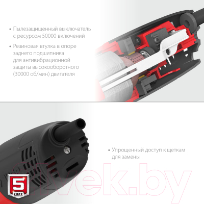 Угловая шлифовальная машина Зубр УШМ-125-805- фото8