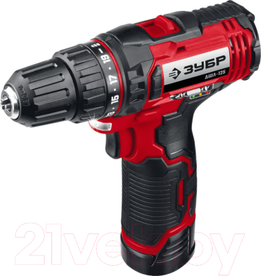Аккумуляторная дрель-шуруповерт Зубр ДШЛ-125-21- фото