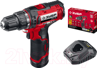 Аккумуляторная дрель-шуруповерт Зубр ДШЛ-125-21- фото2