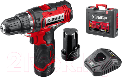 Аккумуляторная дрель-шуруповерт Зубр ДШЛ-125-22- фото