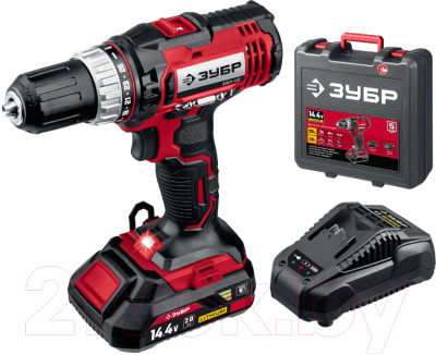 Аккумуляторная дрель-шуруповерт Зубр ДШЛ-145-21- фото2