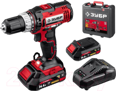 Аккумуляторная дрель-шуруповерт Зубр ДШЛ-145-22- фото