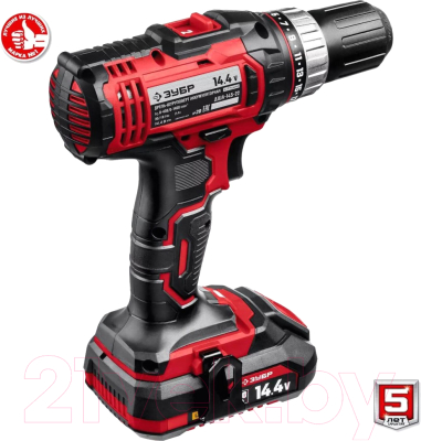 Аккумуляторная дрель-шуруповерт Зубр ДШЛ-145-22- фото5