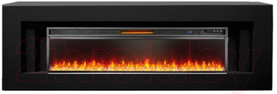 Каминокомплект Смолком Line V60 + Vision 60 LOG LED (черный)- фото