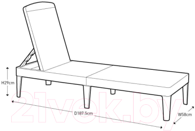 Шезлонг Keter Jaipur / 235163- фото4