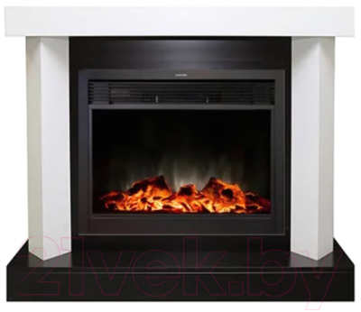 Каминокомплект Смолком Yukon MB/JUP/SYM26 + Moonblaze Deluxe-s BL LT (бьянко белый/черный)- фото