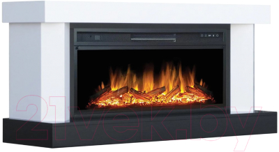 Каминокомплект Смолком Yukon V42 + Vision 42 LOG LED (бьянко белый/черный)- фото2