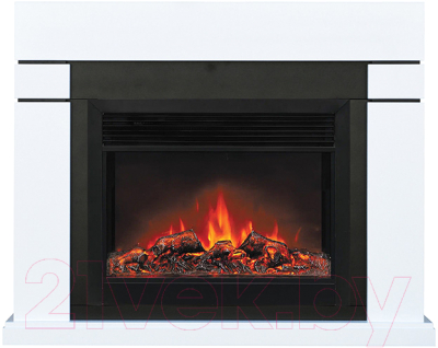 Каминокомплект Смолком Lindos MB/JUP/SYM26 + Moonblaze Deluxe-s BL LT (бьянко белый)- фото
