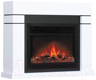 Каминокомплект Смолком Lindos MB/JUP/SYM26 + Moonblaze Deluxe-s BL LT (бьянко белый)- фото2