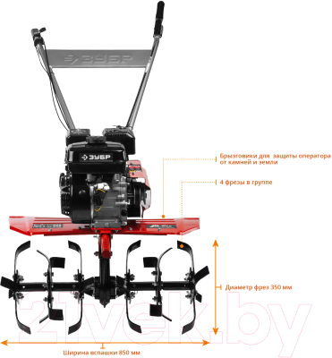 Мотоблок бензиновый Зубр МТБ-400- фото6