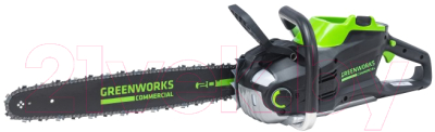 Электропила цепная Greenworks GD82CS51 бесщеточная 82V 51см / 2008307UA- фото6