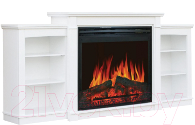 Каминокомплект Смолком Jazz TV Stand MB/JUP/SYM26 + Jupiter FX N Black (бьянко белый)- фото2