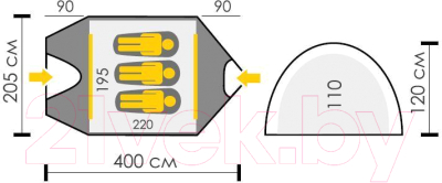 Палатка Talberg Peak 3 Pro (красный)- фото8