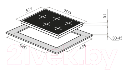 Газовая варочная панель Maunfeld EGHS.75.33CS/G- фото2