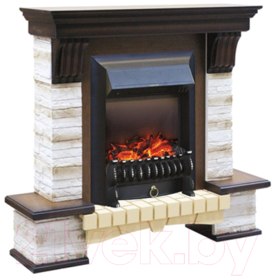 Каминокомплект Смолком Stone Montebello + Fobos-s Lux BL LT (дуб антик)- фото3