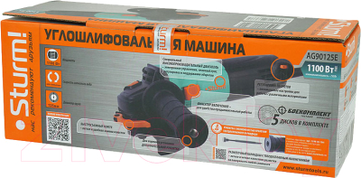 Угловая шлифовальная машина Sturm! AG90125E- фото8