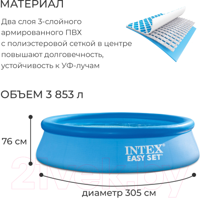 Надувной бассейн Intex Easy Set / 28120NP - фото5