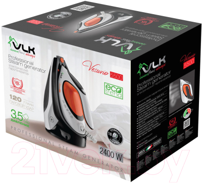 Утюг с парогенератором VLK Vesuvio 5500 (белый/черный/оранжевый)- фото5