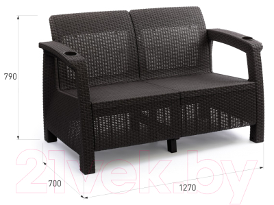 Диван садовый Альтернатива Ротанг-плюс / М8837- фото5