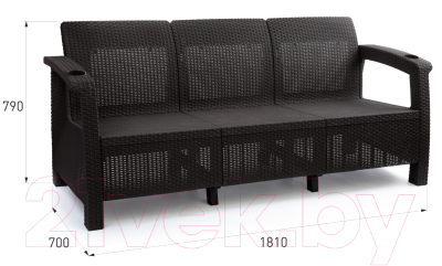 Диван садовый Альтернатива Ротанг-плюс / М8836- фото5