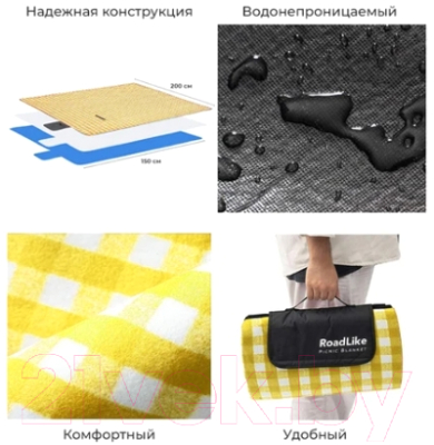 Плед для пикника RoadLike PicNic / 368221- фото3