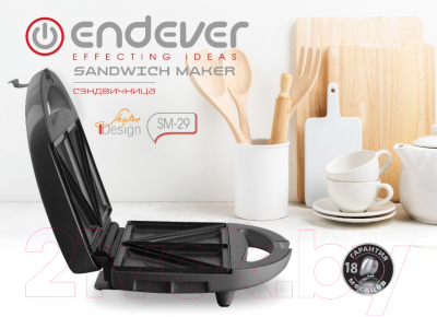 Сэндвичница Endever Skyline SM-29 (черный)- фото8
