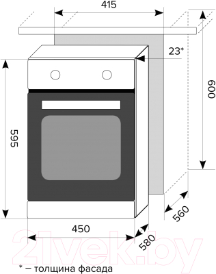 Электрический духовой шкаф Lex EDM 4570 BL / CHAO000300- фото4