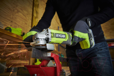 Угловая шлифовальная машина Ryobi RAG18115-0 / 5133005402- фото2