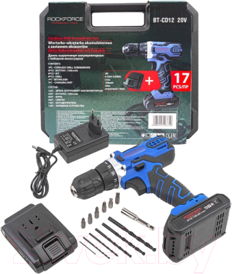 Аккумуляторная дрель-шуруповерт RockForce RF-BT-CD12 20V- фото