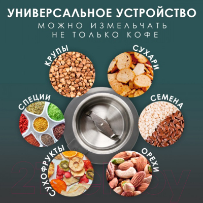 Кофемолка Atlanta ATH-3401 (белый)- фото2