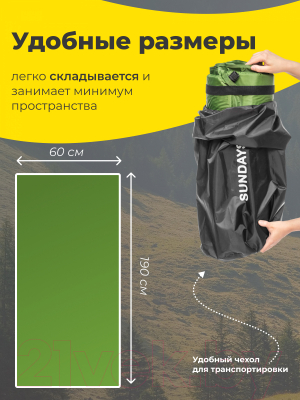 Туристический коврик Sundays Самонадувающийся ZC-SIM001-2- фото4