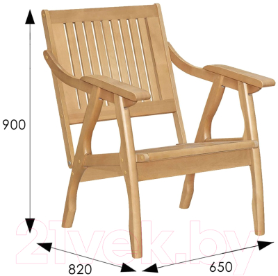 Кресло садовое Мебелик Массив решетка- фото8