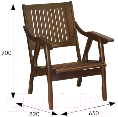 Кресло садовое Мебелик Массив решетка- фото6