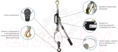 Лебедка ручная Gearsen GL 2 / GGL 2 (2.0т 3.0м)- фото4