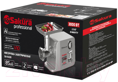 Мясорубка электрическая Sakura SA-6426 Professional- фото2