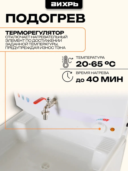 Умывальник для дачи Вихрь Люкс 74/4/4- фото2