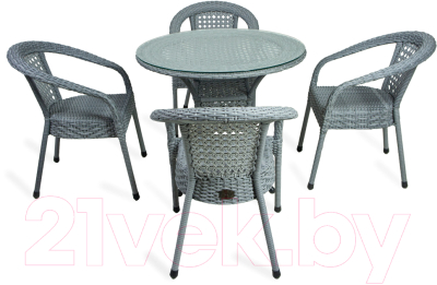 Стол садовый AIKO Deco 5045П круглый д.90 90х90х75- фото5