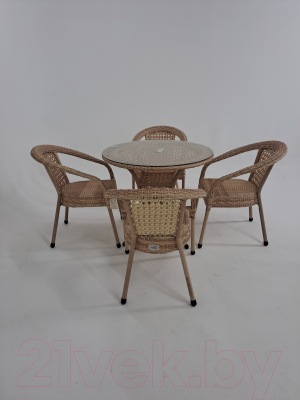 Стол садовый AIKO Deco 7035П круглый д.90 90х90х75- фото4