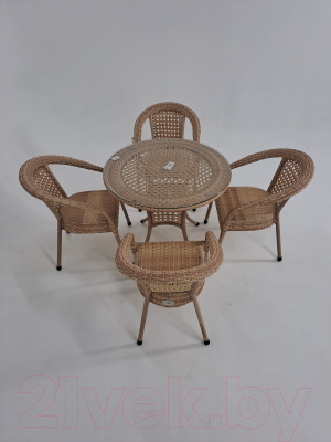 Стол садовый AIKO Deco 7035П круглый д.90 90х90х75- фото5