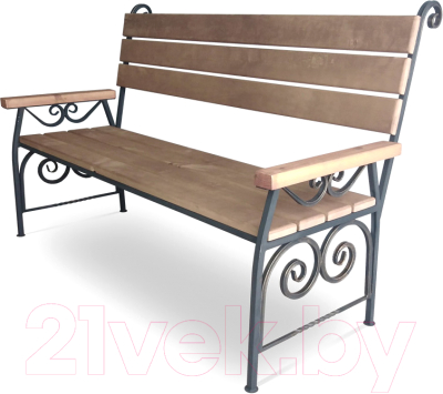 Скамья садовая СтальСнабДизайн ЛК-6- фото