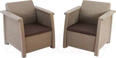 Комплект кресел садовых Keter Toledo Duo / 254010- фото